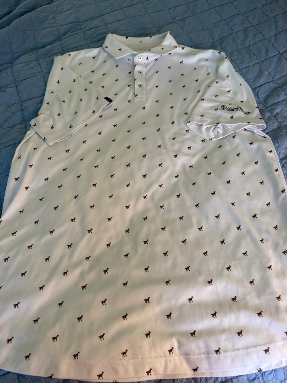 Swannies men’s Goat golf polo. Men’s 2XL